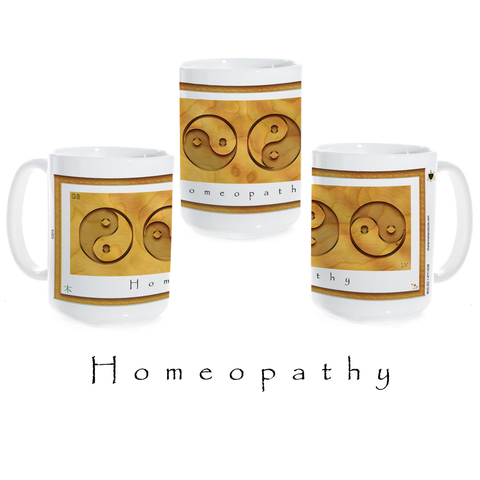 Yin Yang Coffee Mug-Wood-Homeopathy-Ceramic Coffee Mug