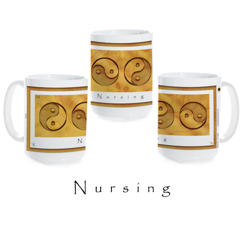 Yin Yang Coffee Mug-Wood-Nursing-Ceramic Coffee Mug