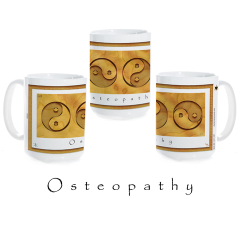 Yin Yang Coffee Mug-Wood-Osteopathy-Ceramic Coffee Mug