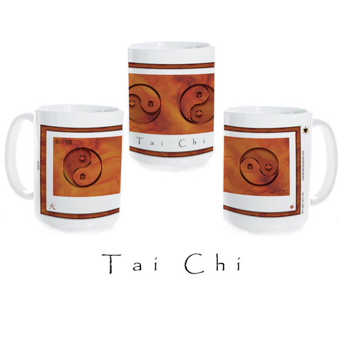 Yin Yang Coffee Mug-Tai Chi-Fire-Ceramic Coffee Mug