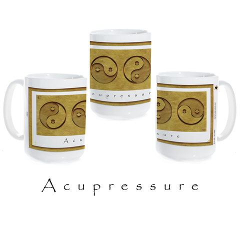 Yin Yang Coffee Mug-Earth-Acupressure-Ceramic Coffee Mug