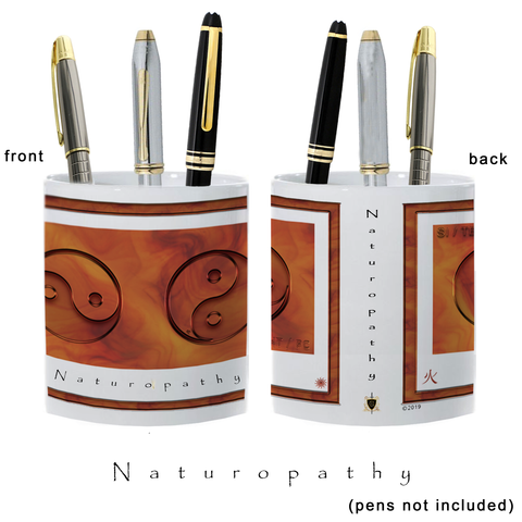 Yin Yang Pencil Holder-Naturopathy-Fire-11oz. pencil holder