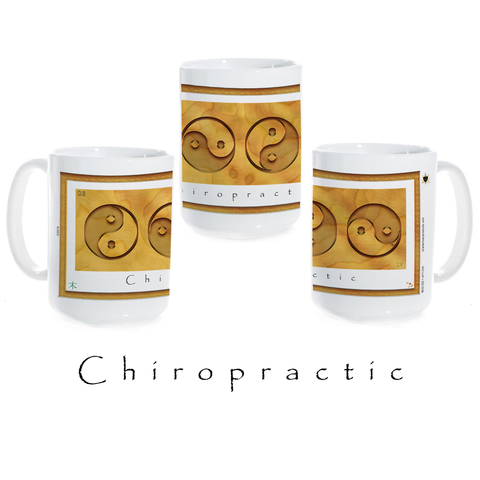 Yin Yang Coffee Mug-Wood-Chiropractic-Ceramic Coffee Mug