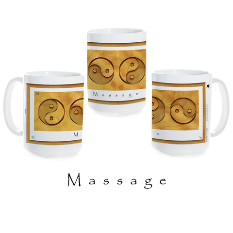 Yin Yang Coffee Mug-Wood-Massage-Ceramic Coffee Mug