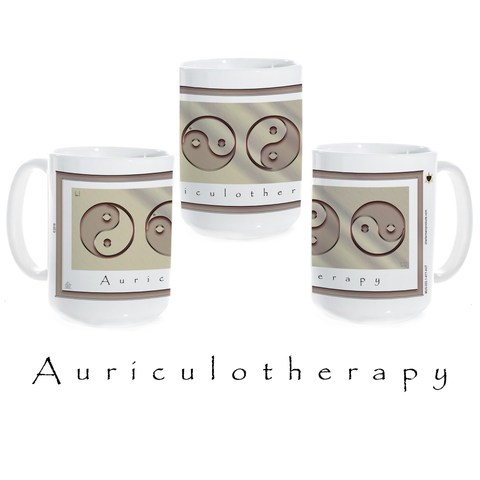 Yin Yang Coffee Mug-Metal-Auriculotherapy-Ceramic Coffee Mug