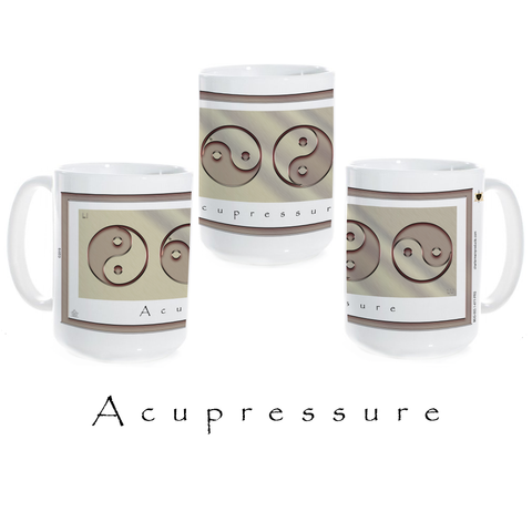 Yin Yang Coffee Mug-Acupressure-Metal-Ceramic Coffee Mug