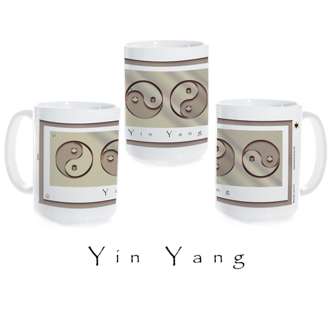 Yin Yang Coffee Mug-Metal-15 oz. ceramic coffee mug