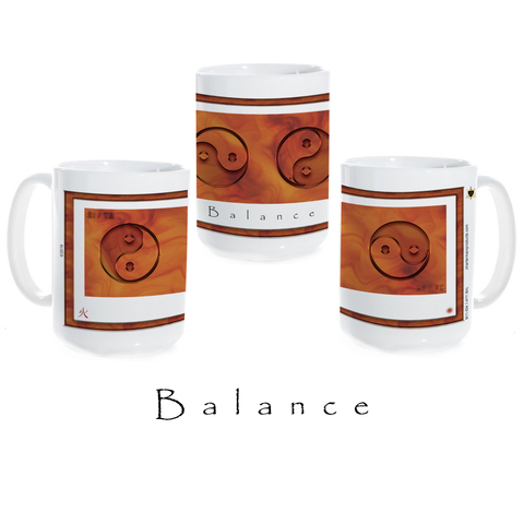 Yin Yang Coffee Mug-Balance-Fire-Ceramic Coffee Mug