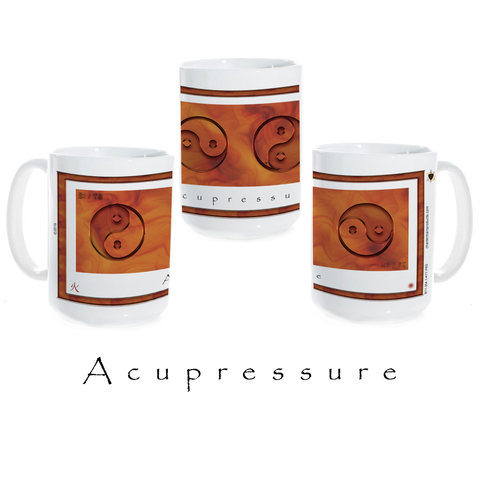 Yin Yang Coffee Mug-Acupressure-Fire-Ceramic Coffee Mug