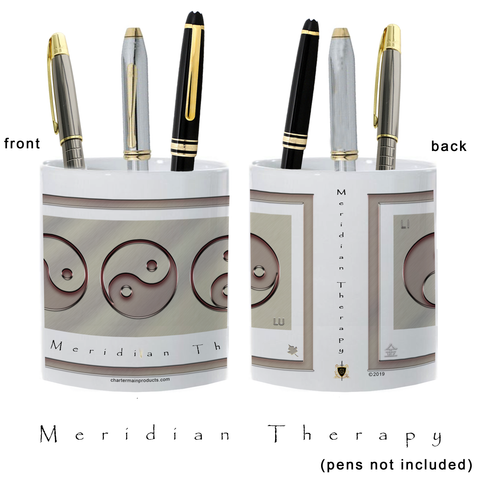 Yin Yang Pencil Holder-Meridian Therapy-Metal-11 oz. pencil holder
