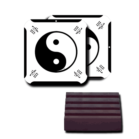 Black & White (Yin/Yang) 2 Coaster Set